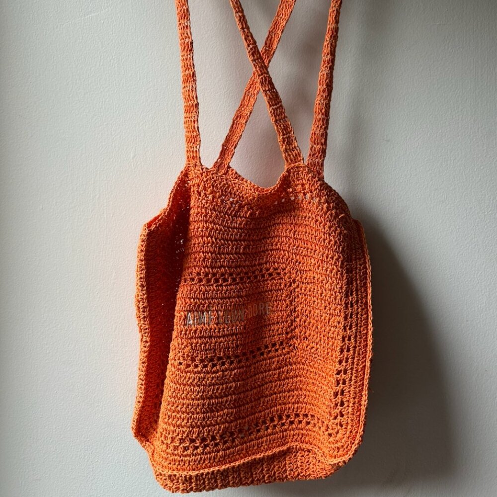 Aimé Leon Dore Crochet Tote Bag in Orange